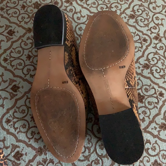 Vince Camuto Brown Snakeskin Like Loafers - Picture 5 of 5